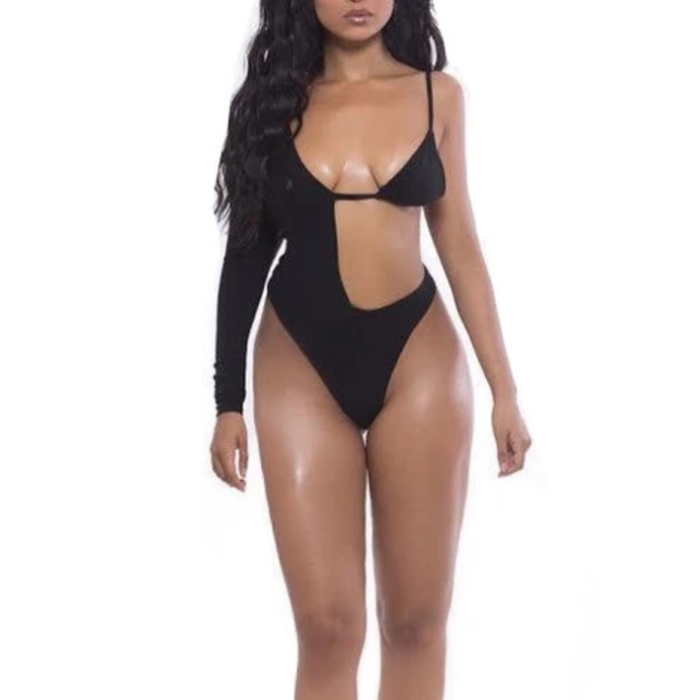 Plugged NYC asymmetrical bodysuit